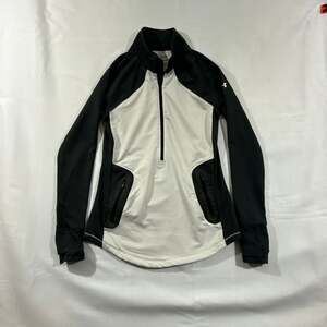 Under Armour ColdGear Reactor Women's 1/2 Zip Pullover Jacket White Black
